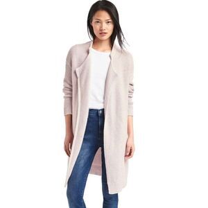 Gap Open Front Lapel Cardi in Marled Pink size XS